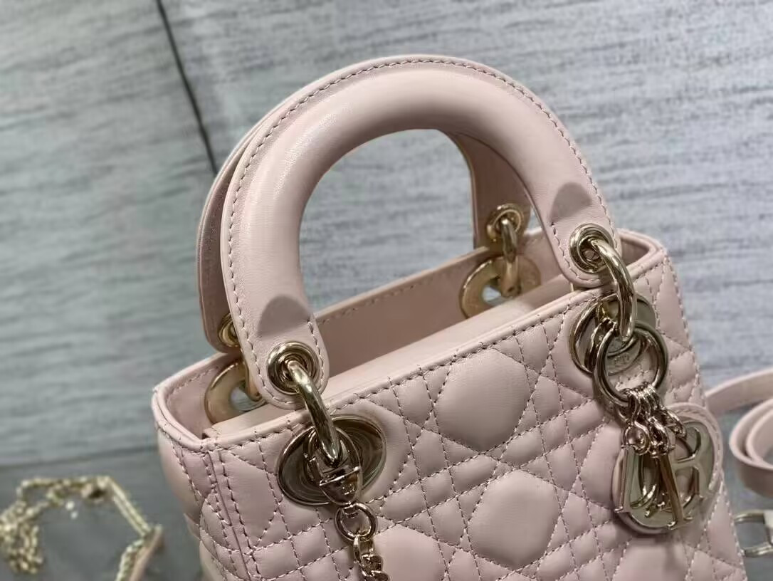 mini lady D*or bag 6.5 x 6 x 3 inches