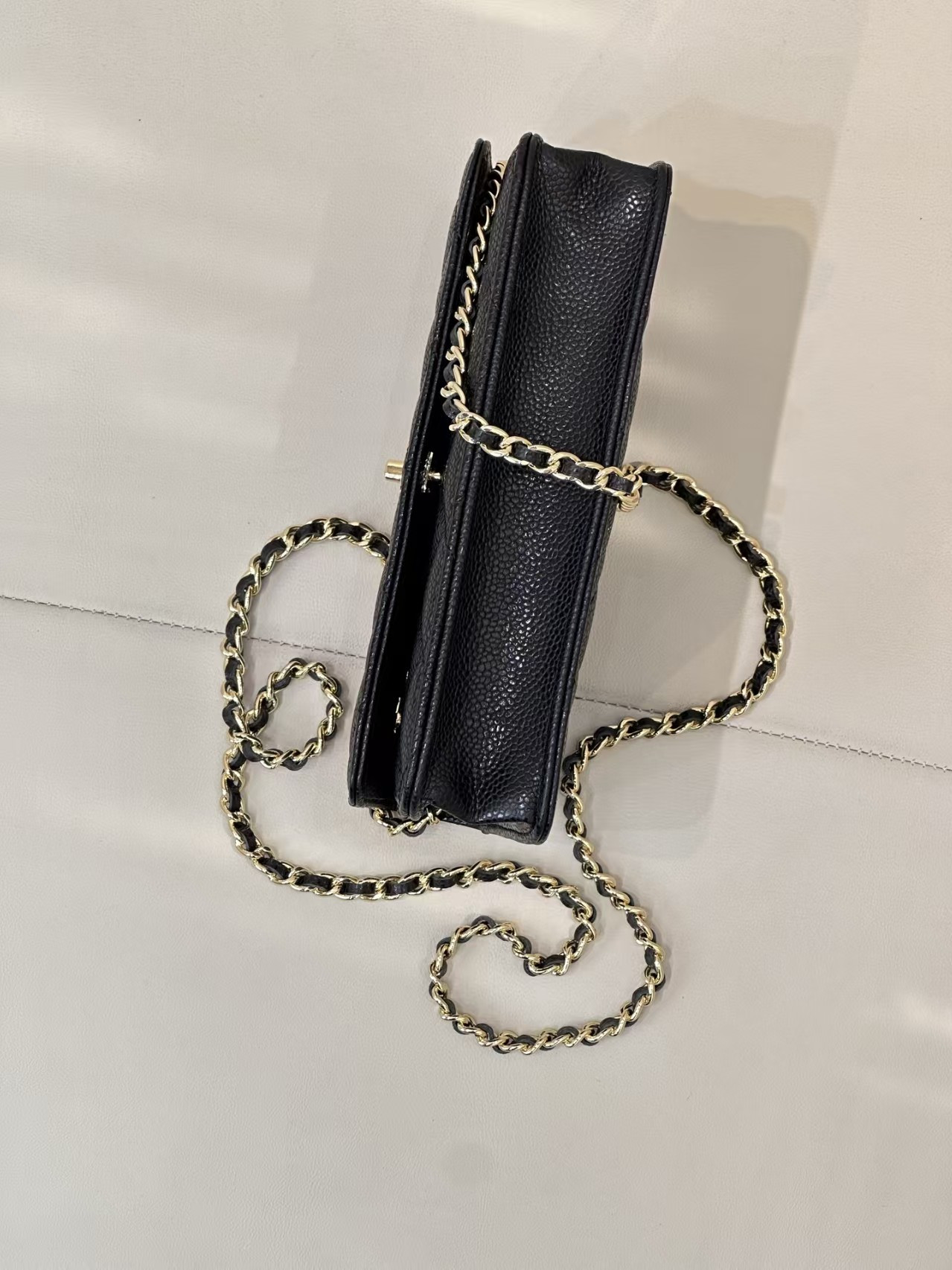 Ch*el woc classic wallet on chain 13x19cm