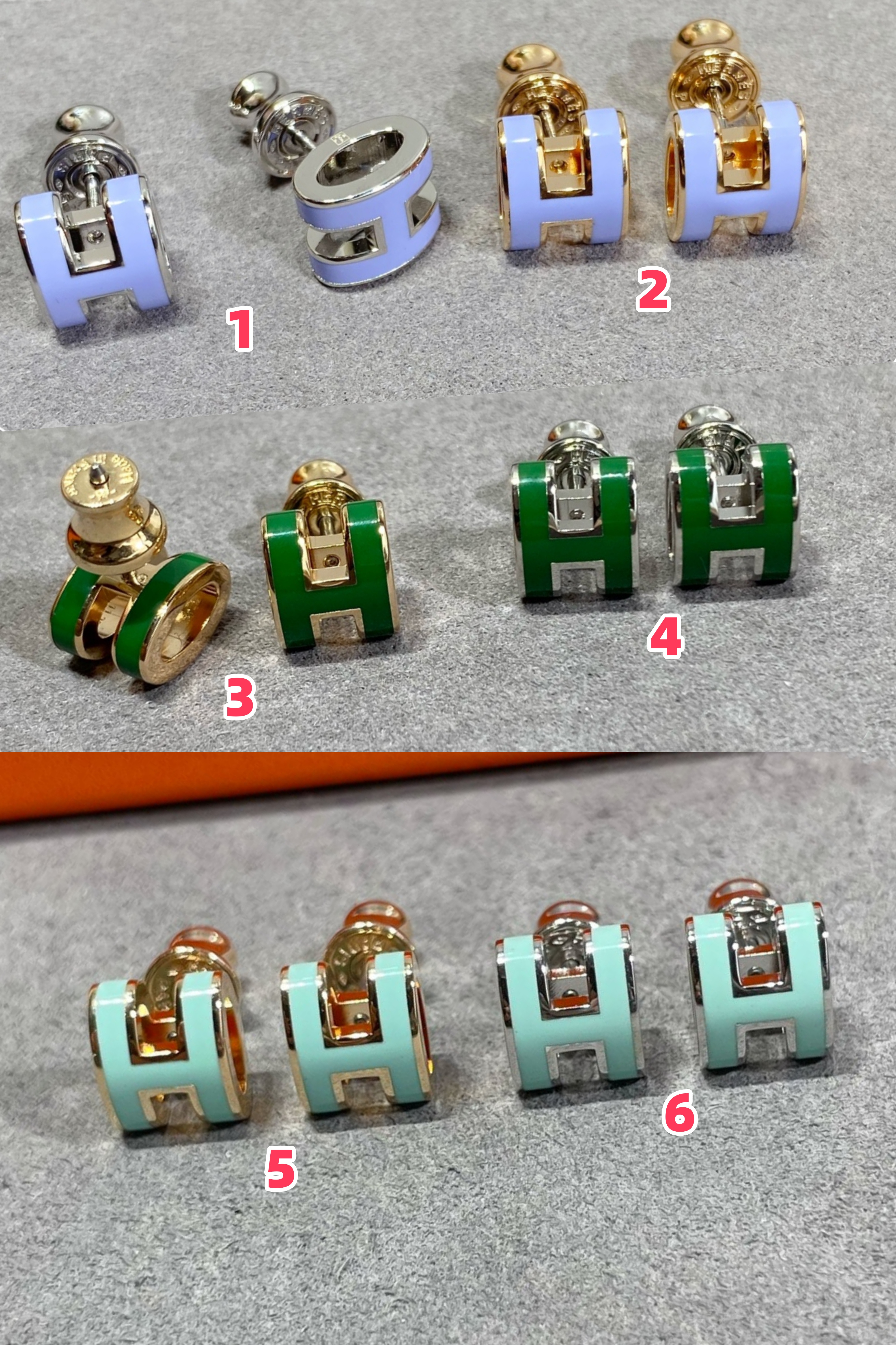 H**mes mini h linglong earrings