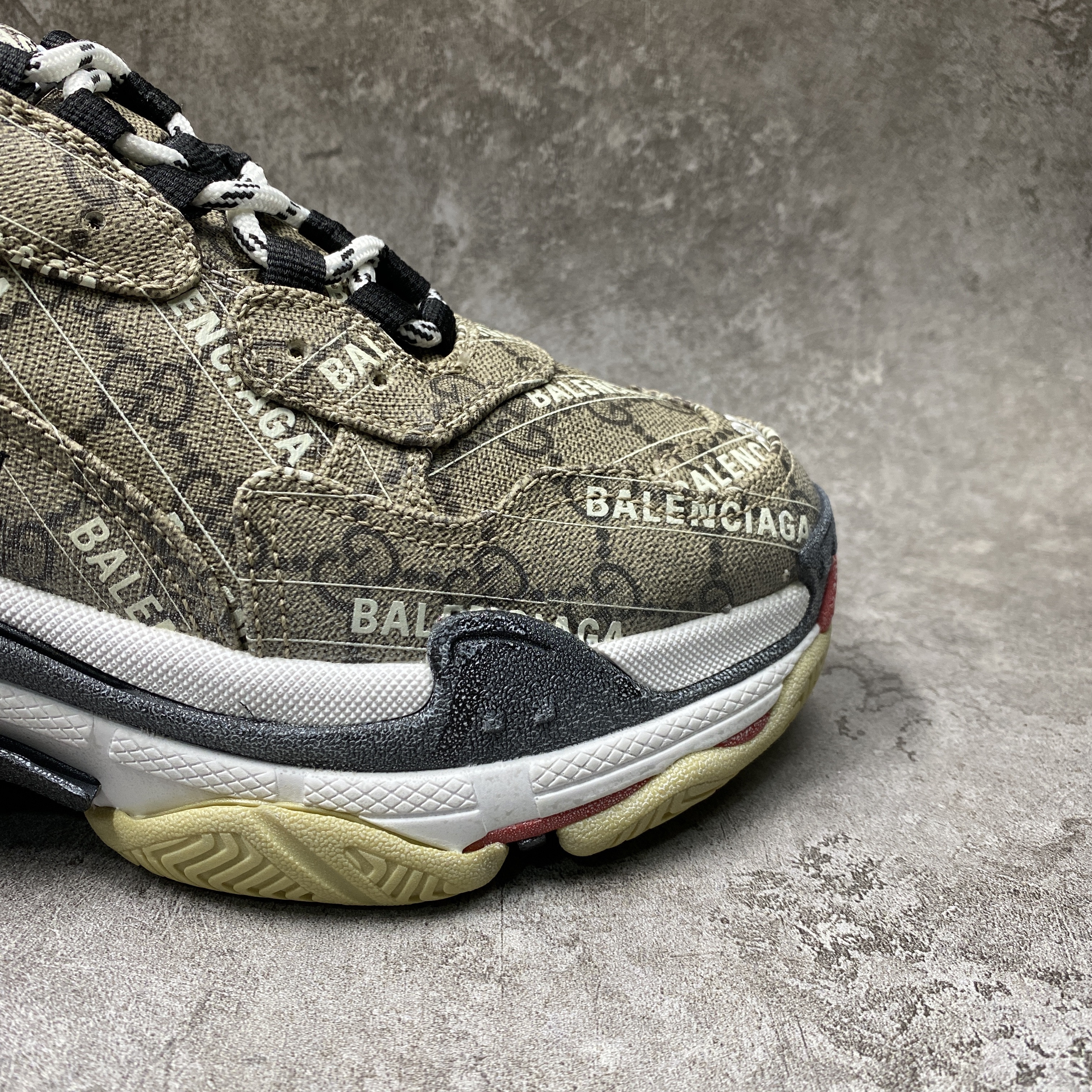 Balenciga x G The Hacker Project Triple S Beige