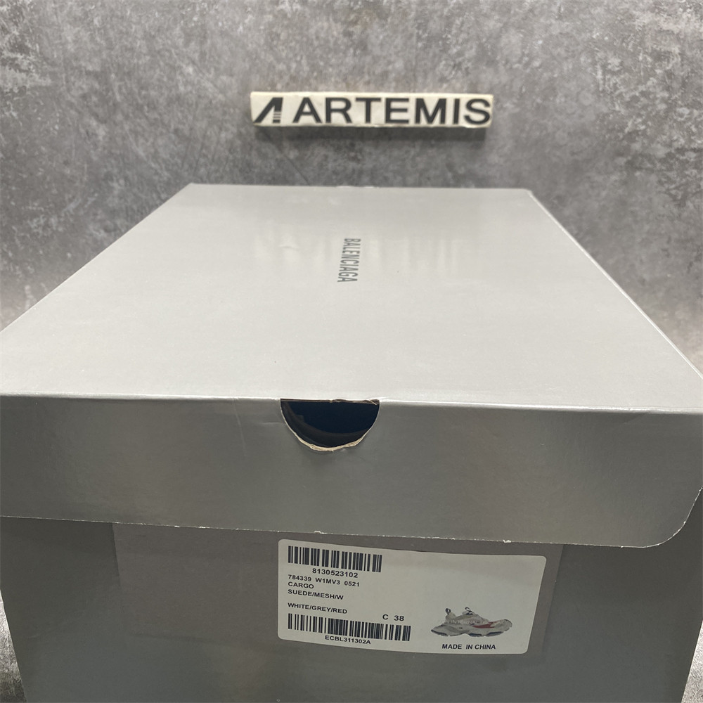 Balenciga Cargo White Grey Red