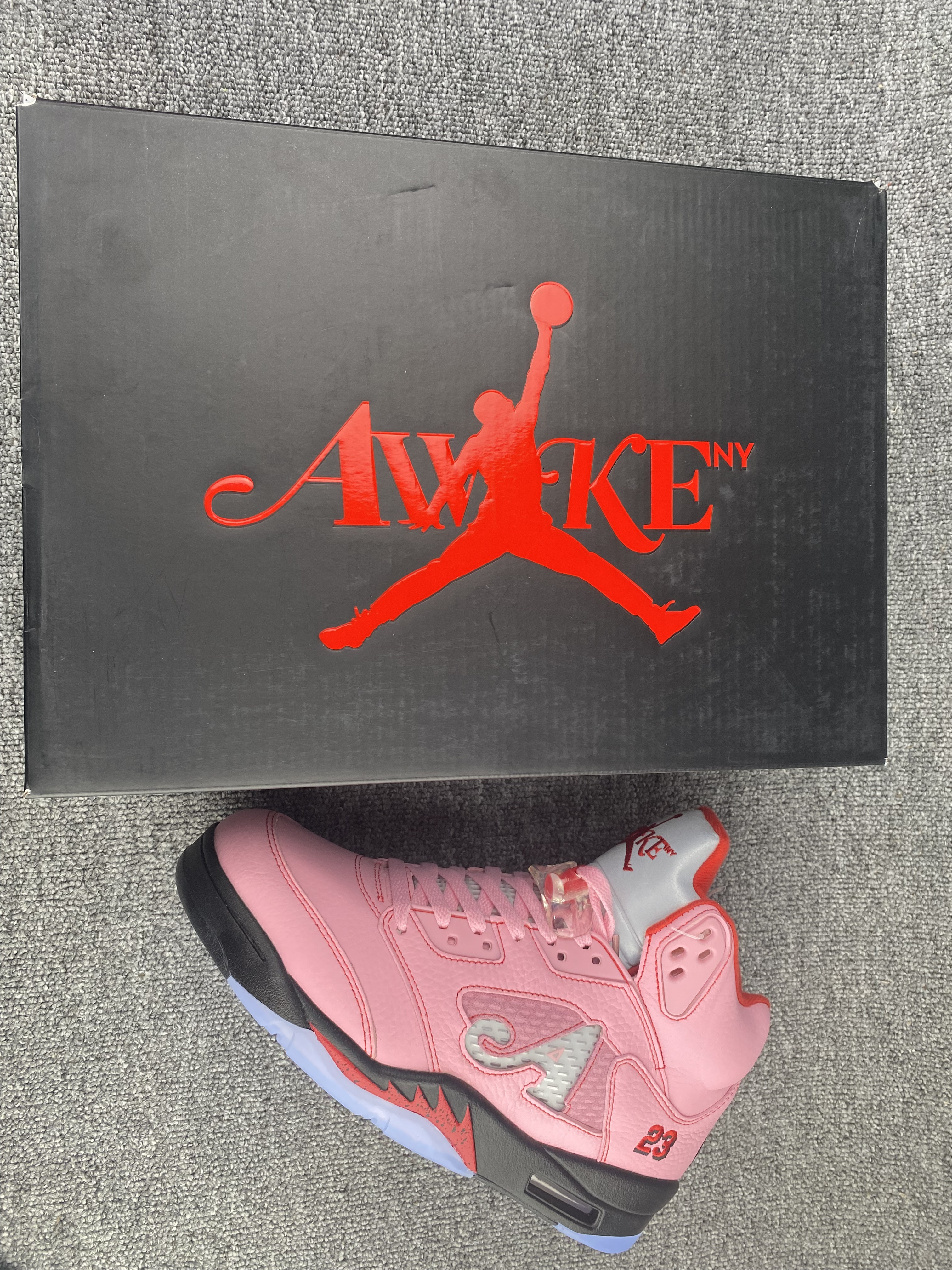 UA Jordan 5 Retro Awake NY Arctic Pink
