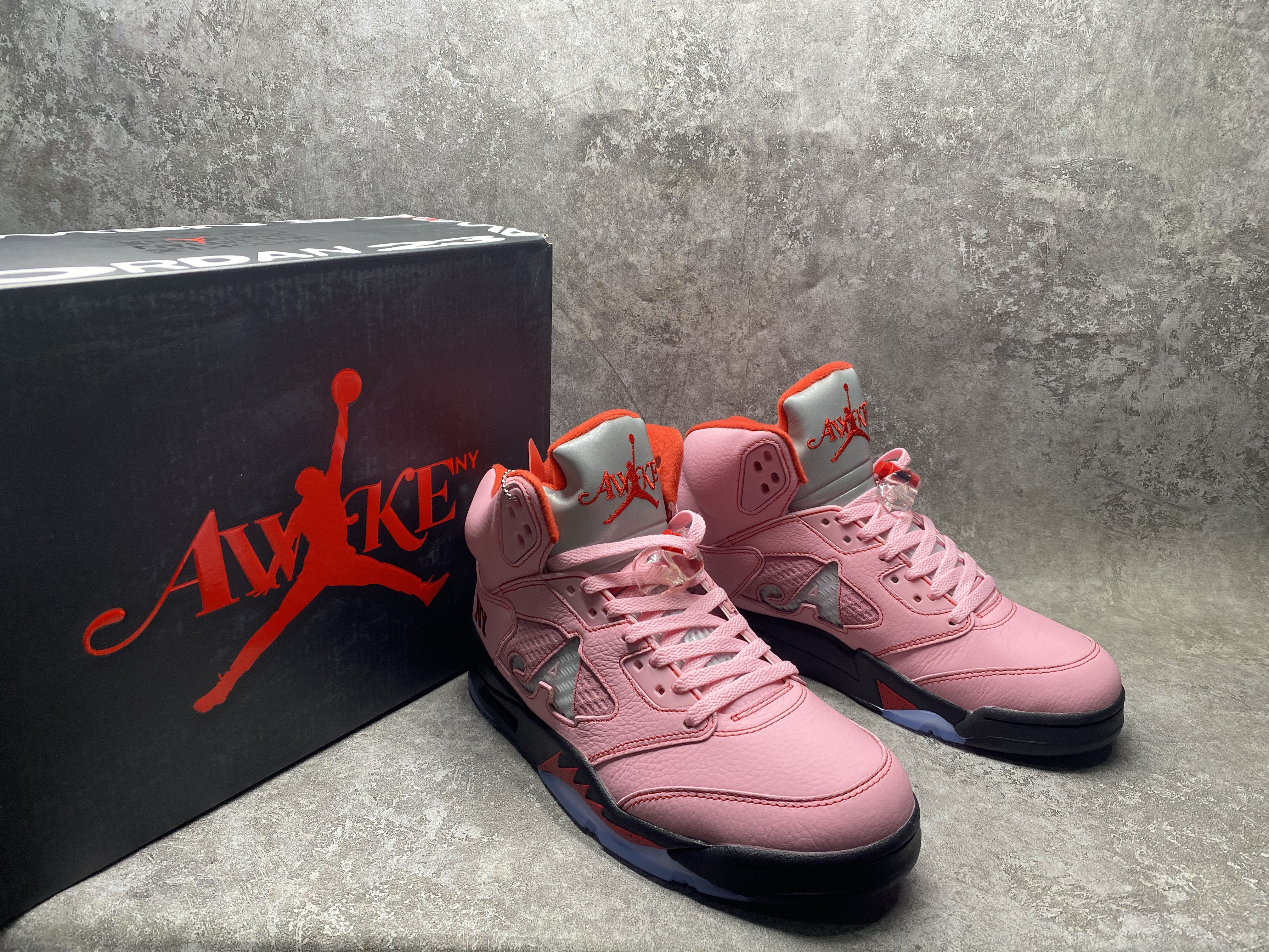 UA Jordan 5 Retro Awake NY Arctic Pink