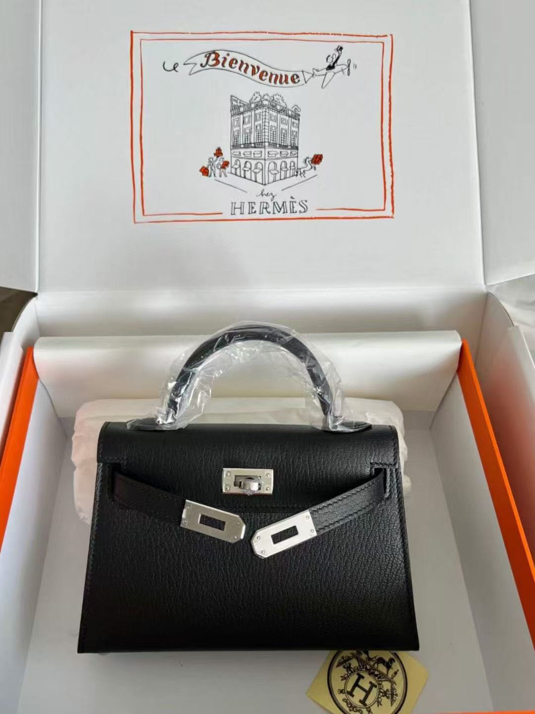 H**mes mini kelly chèvre 19 19×6×12cm