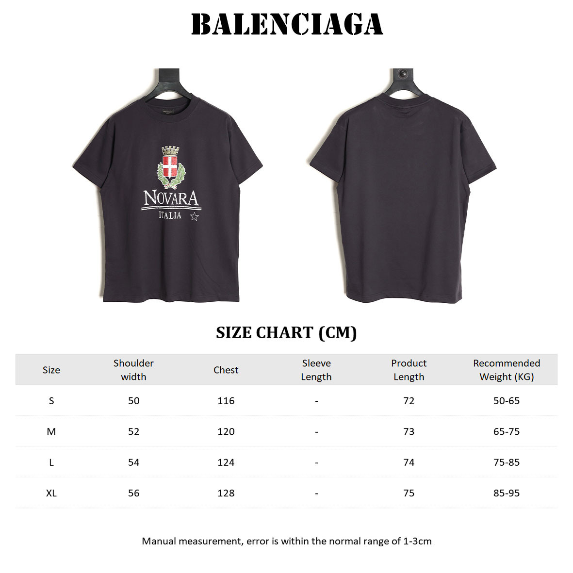 Ba*len*cia*ga 25ss short-sleeved t-shirt