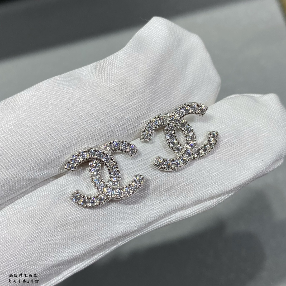 Ch*el large Ch*el earrings 1.2cm