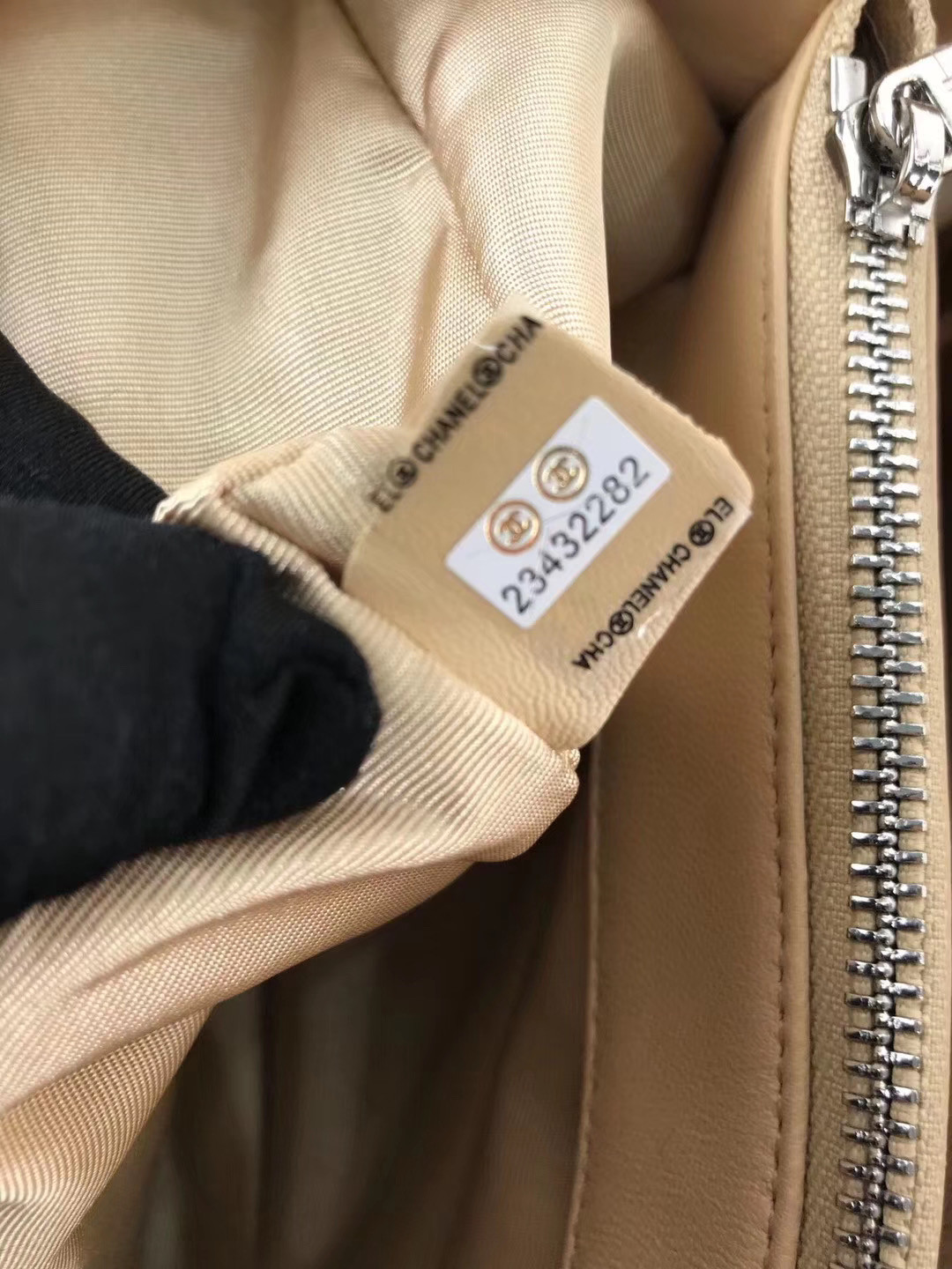 Ch*el gst lambskin leather silver hardware
