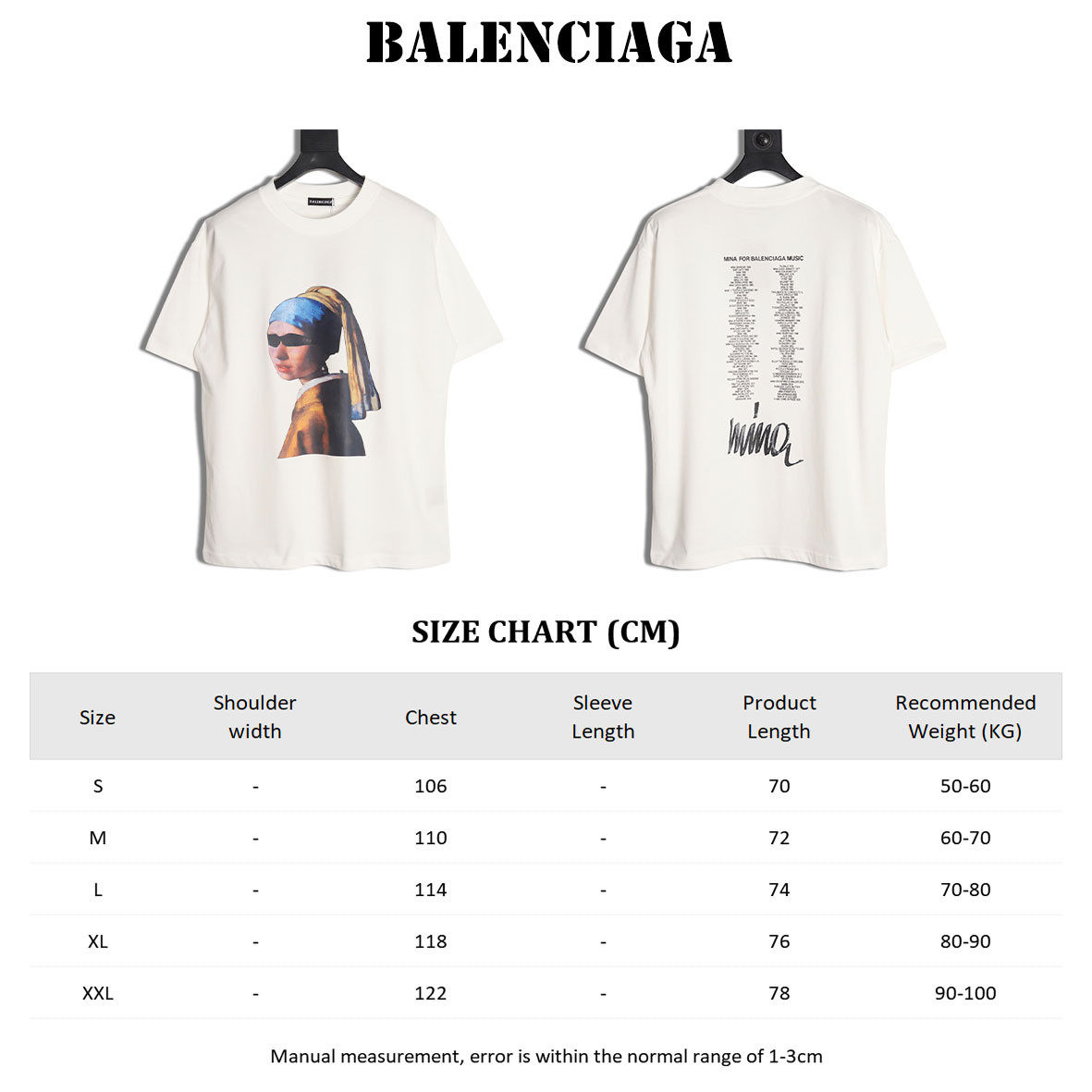 Ba*len*cia*ga 25ss short-sleeved t-shirt