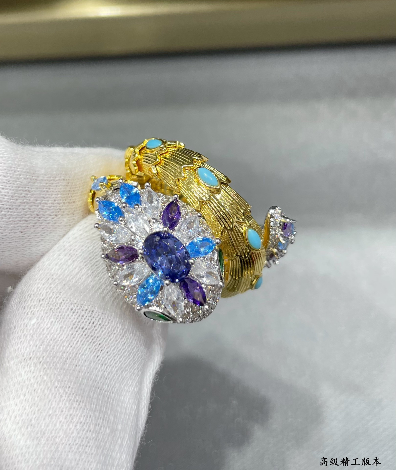 b*l*ai Di*m*nd princess snake ring
