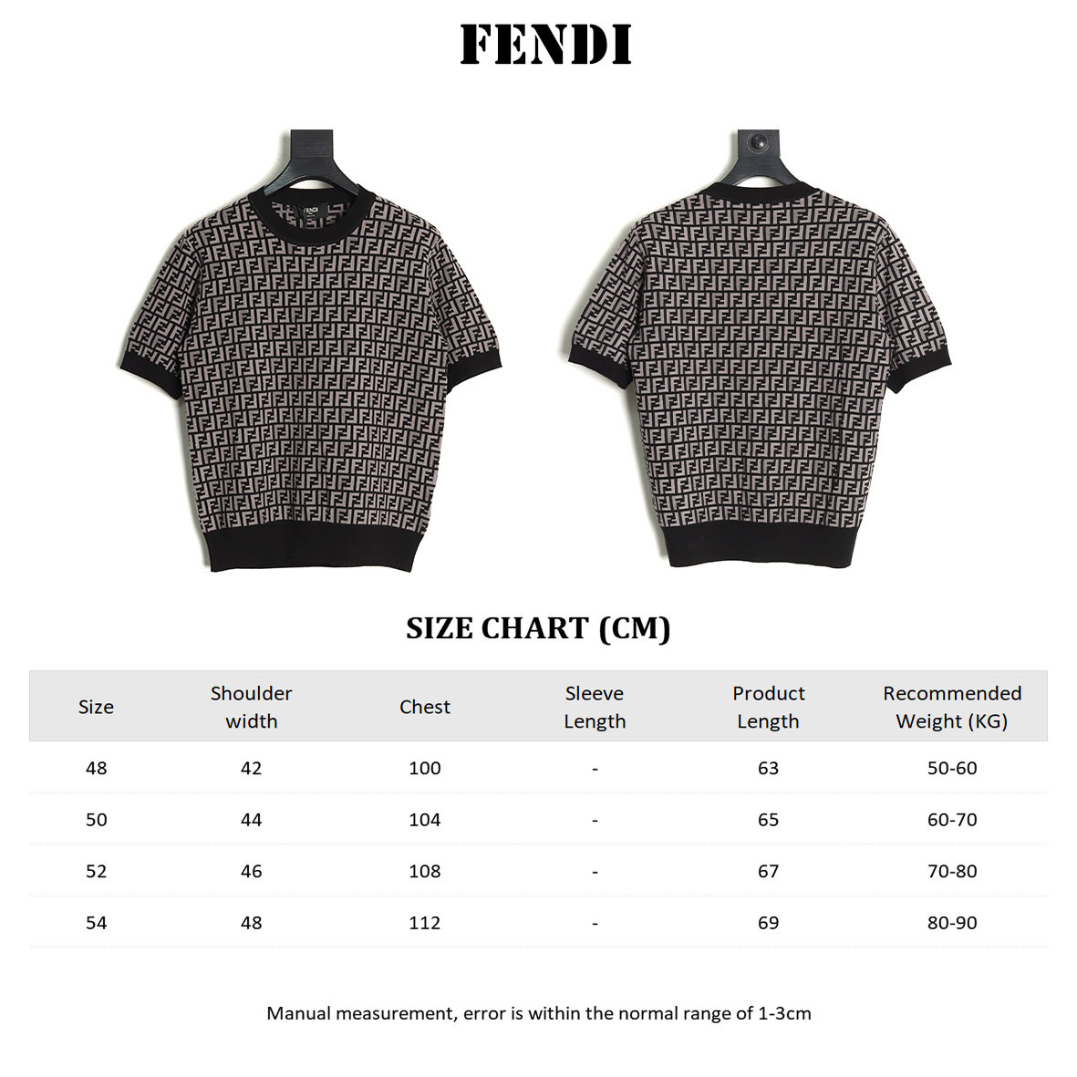 F**di fd knitting short-sleeved