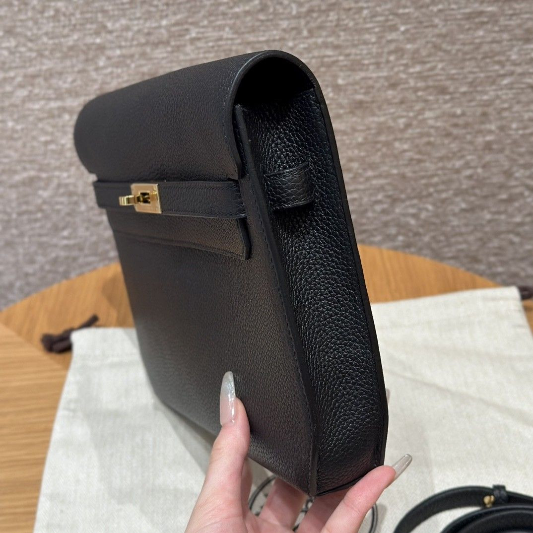 H**mes kelly depeches togo black 25cm