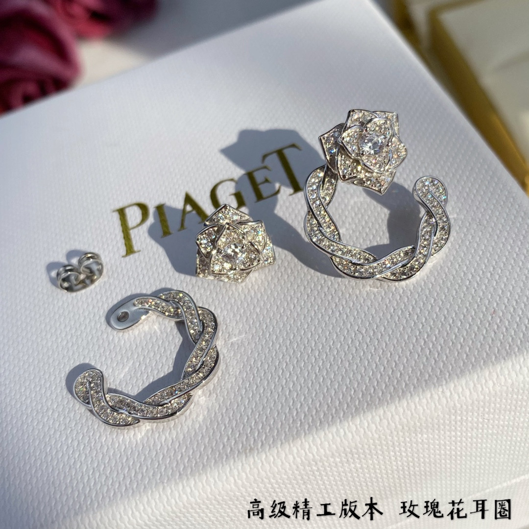 P1aget rose hoop earrings