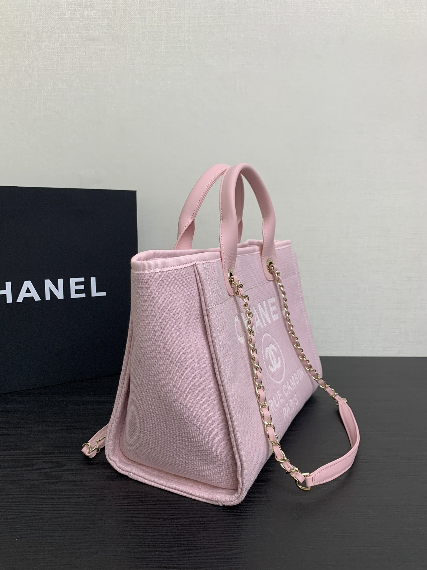 Ch*el deauville tote shopping bag 39x13x22cm