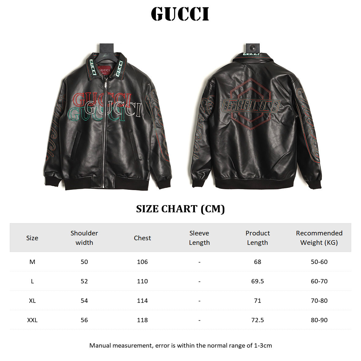 G*u*i leather jacket