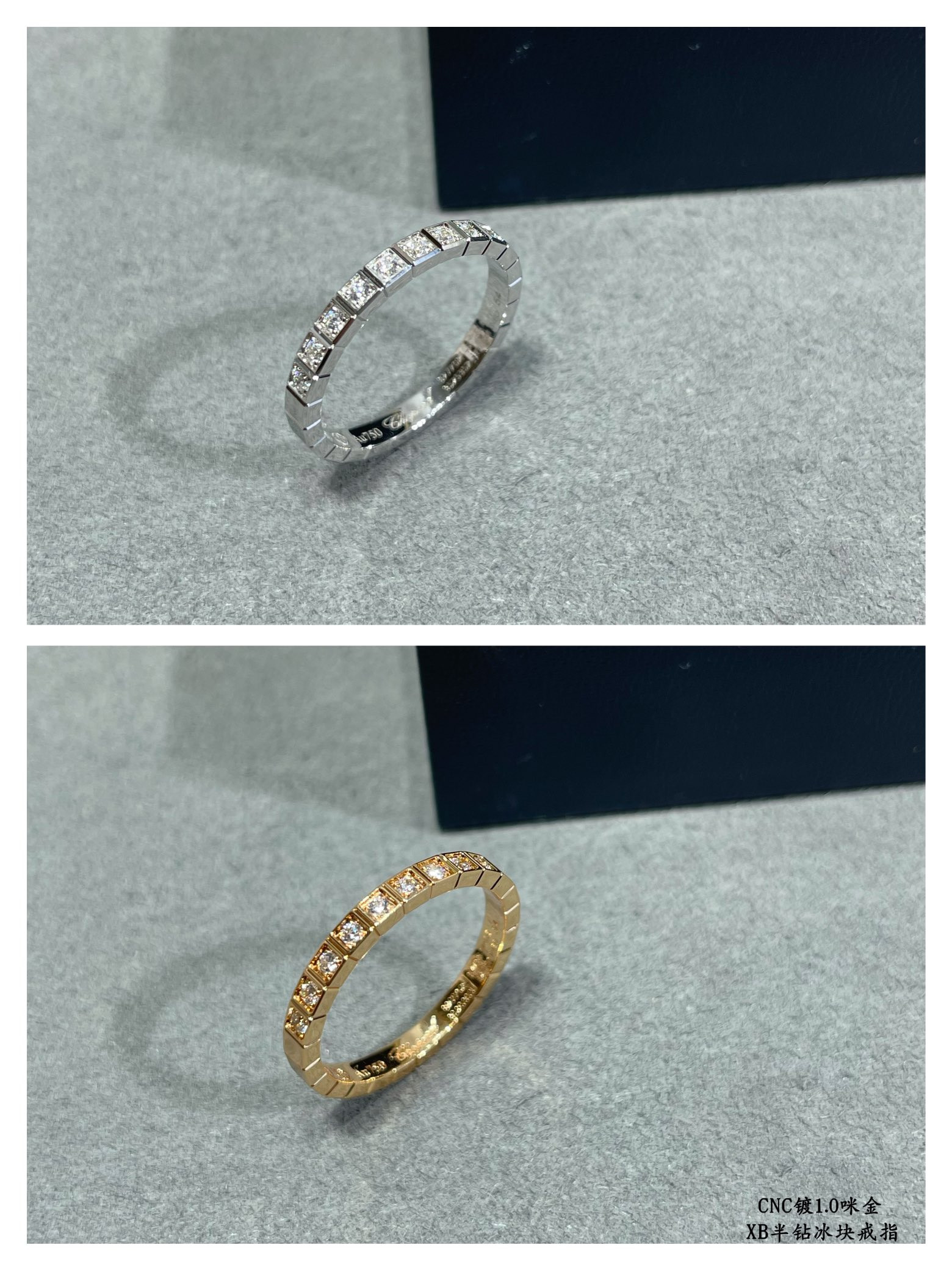 Ch0pard half di*m*nd ice cube ring