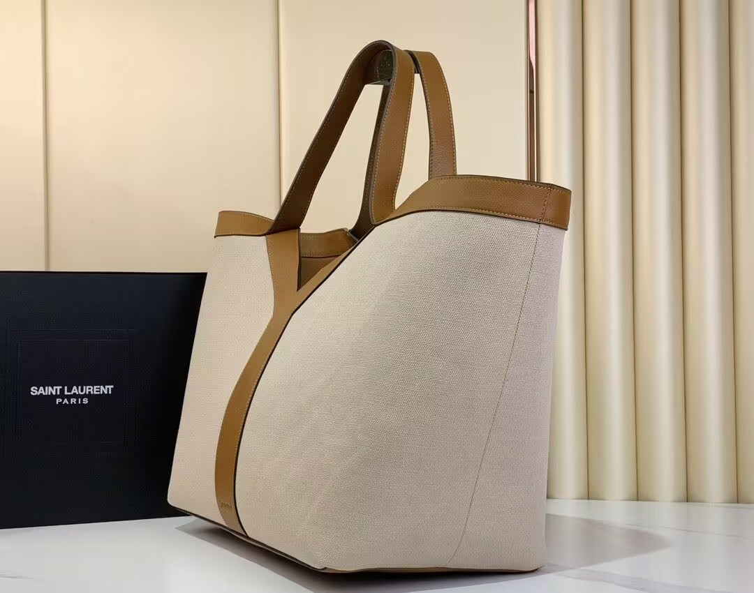 Y*L y tote in canvas and leather 37×32×7cm