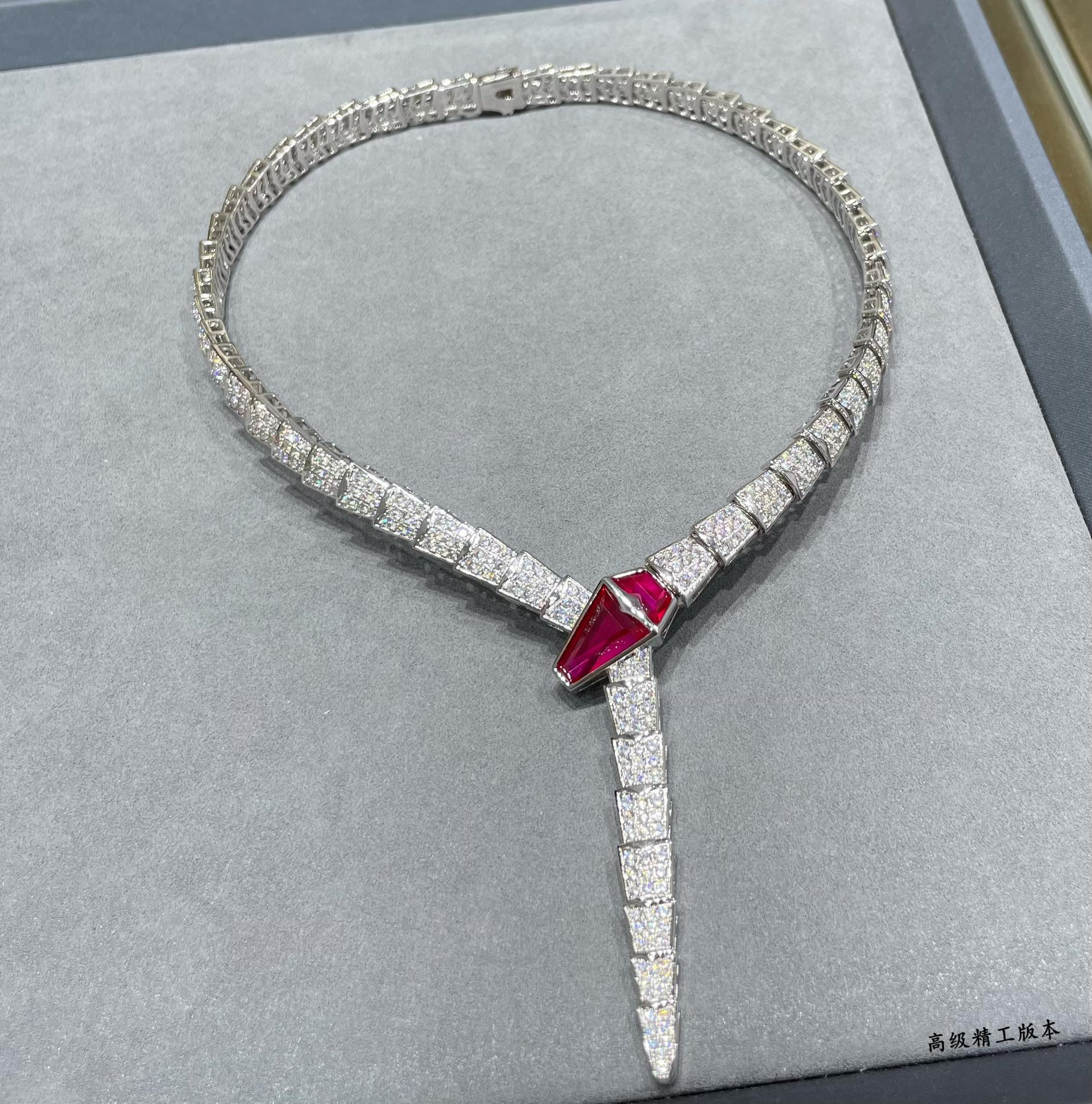 b*l*ai wide version full Di*m*nd snake necklace