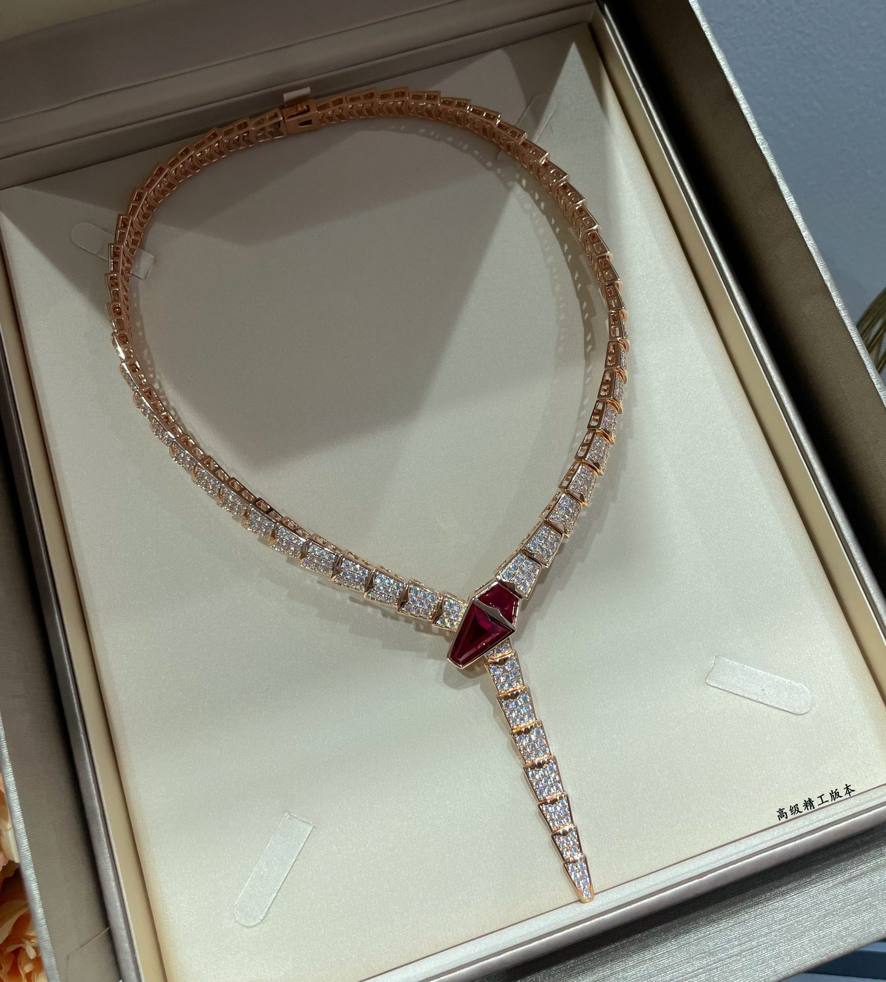 b*l*ai wide version full Di*m*nd snake necklace