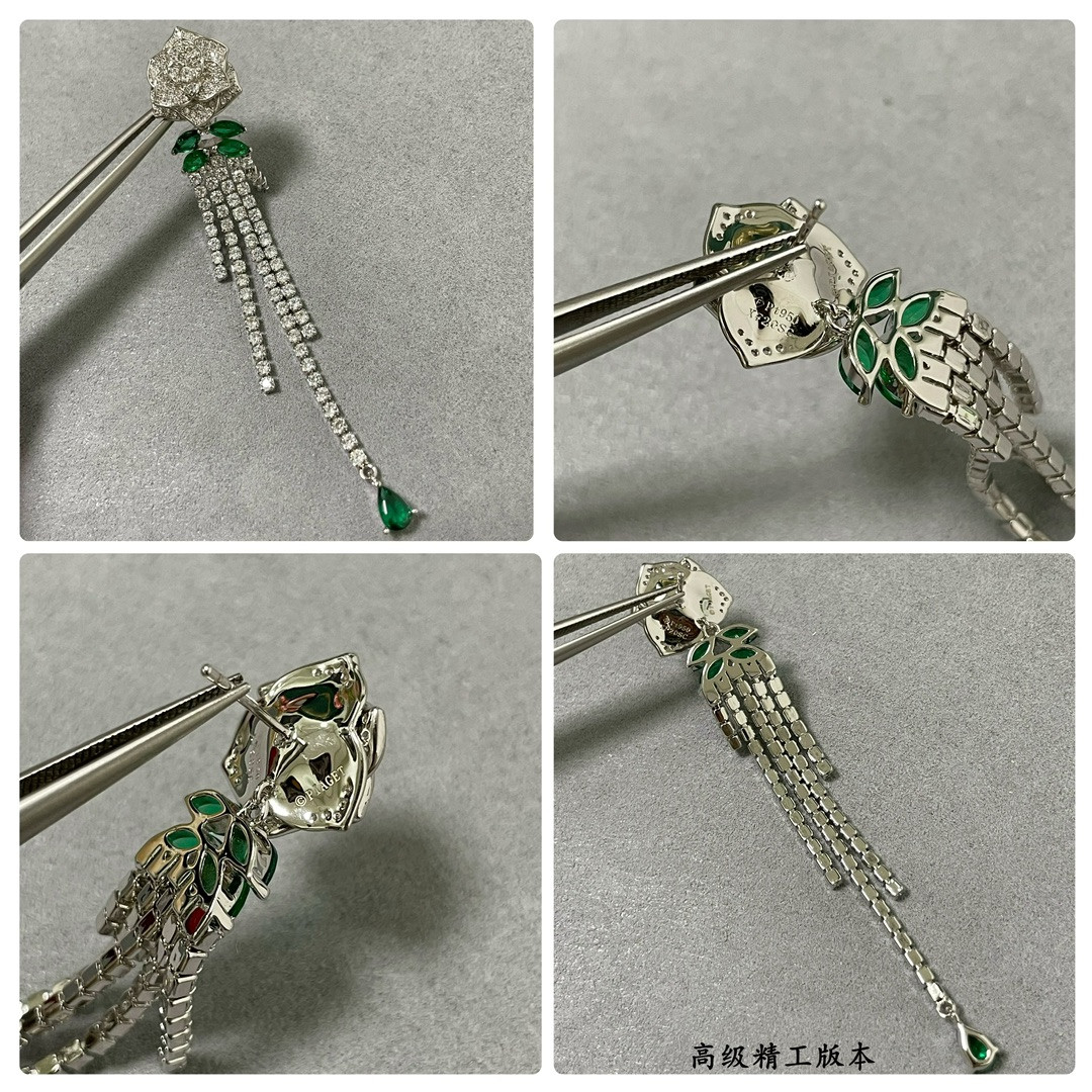 P1aget rose tassel earrings