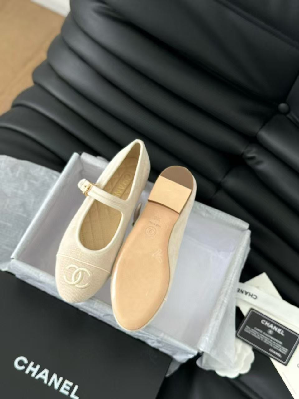 ua Ch*el mary janes cotton & silk