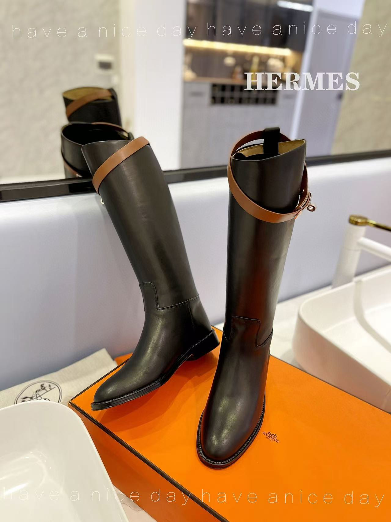 ua H**mes jumping boots