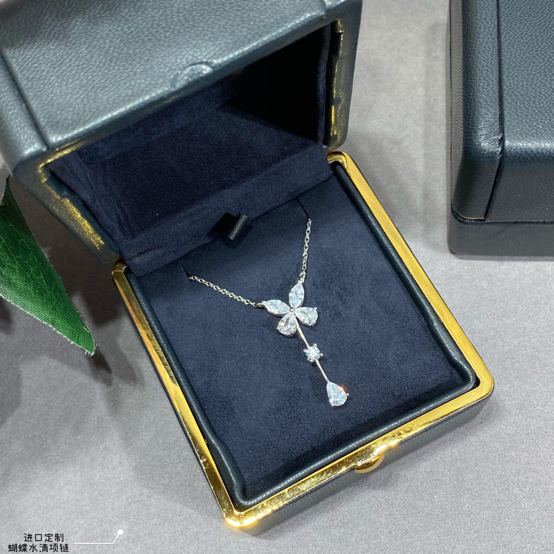 Gr*ff butterfly water drops necklace
