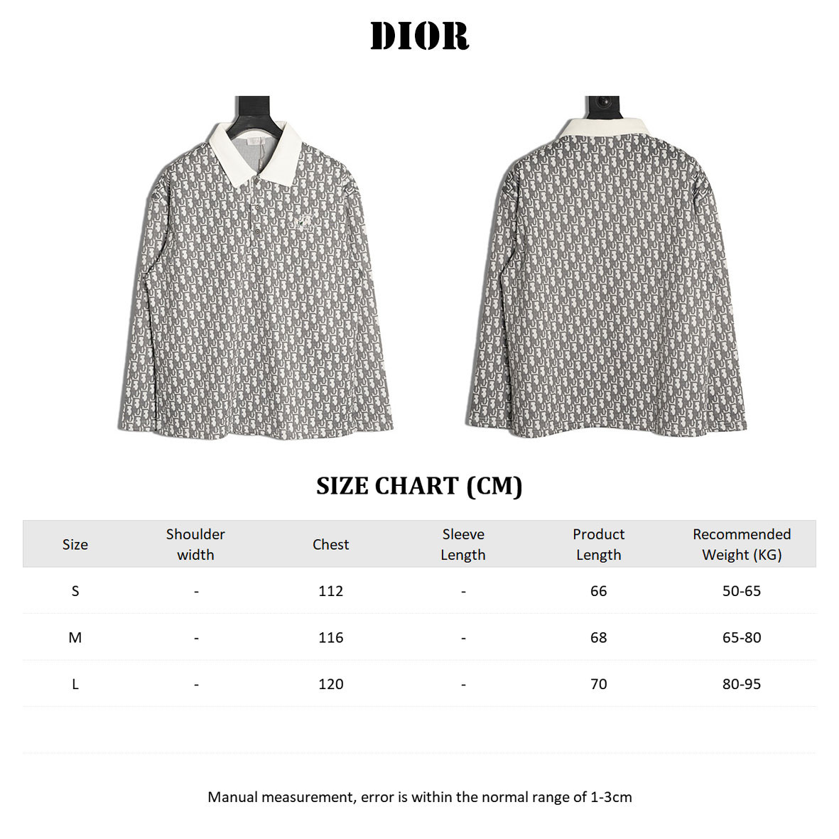 D*or long-sleeved polo shirt