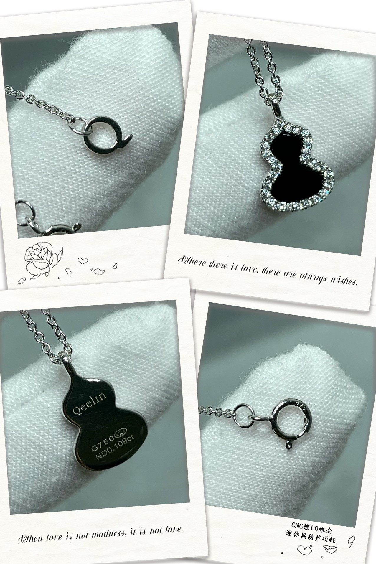 Qee1in mini gourd necklace