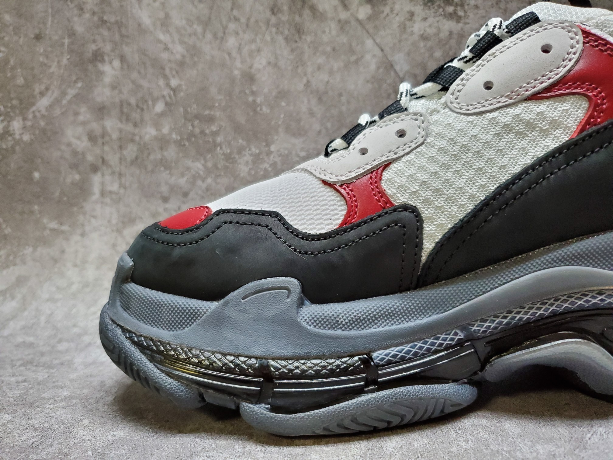 Balenciga Triple S Black Brown Red