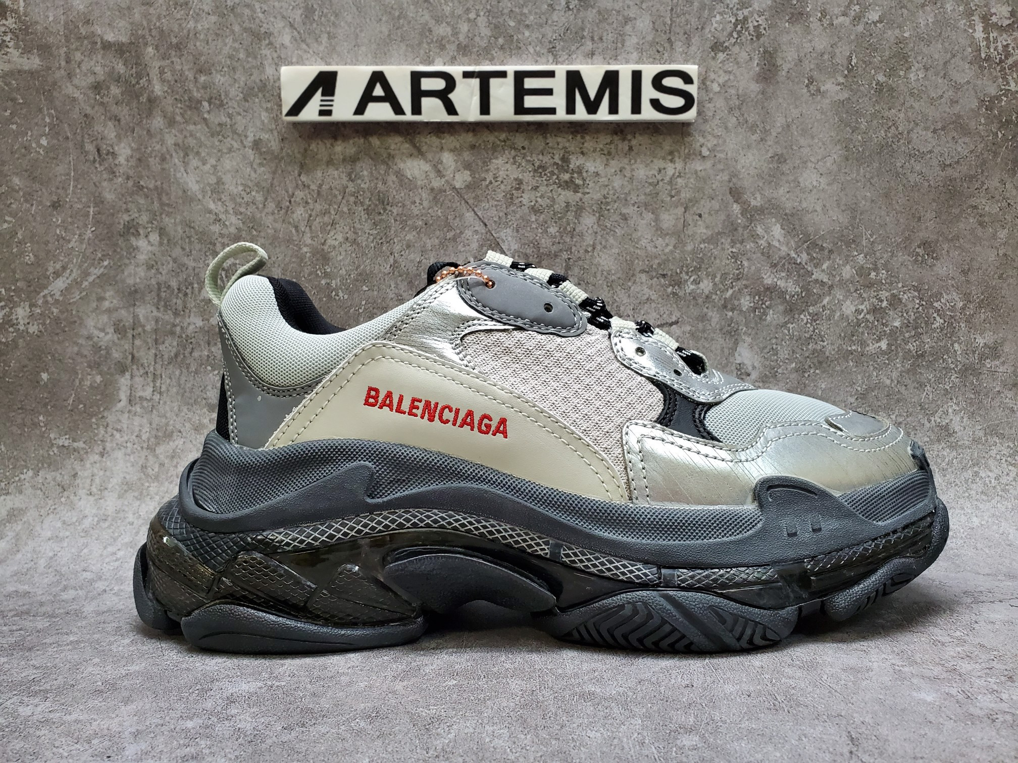 Balenciga Triple S Black Silver