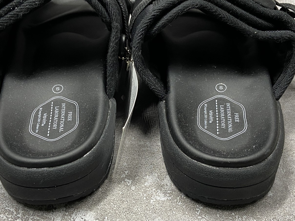 Visvim Christo Black Slipper Sandal