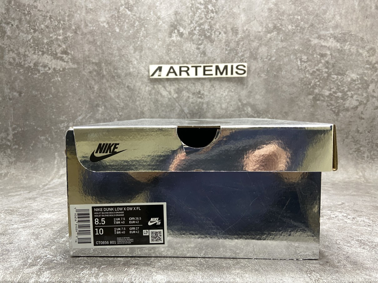 OFF WHITE x Nike Dunk Low x FL Orange Navy Blue White