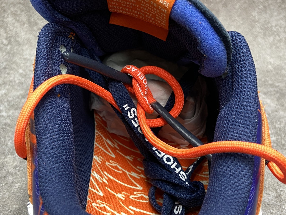 OFF WHITE x Nike Dunk Low x FL Orange Navy Blue White