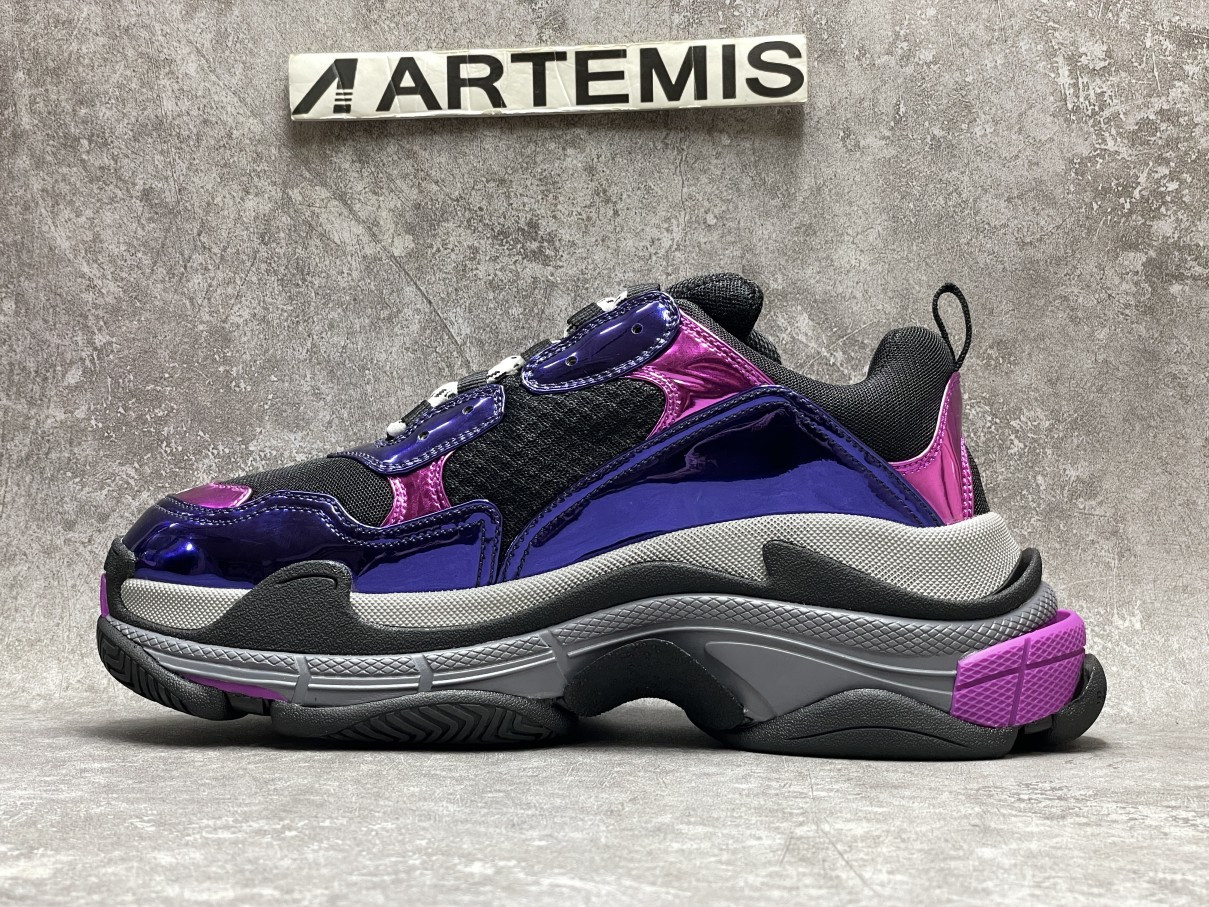 Balenciga Triple S Sneaker Bright Purplish Red