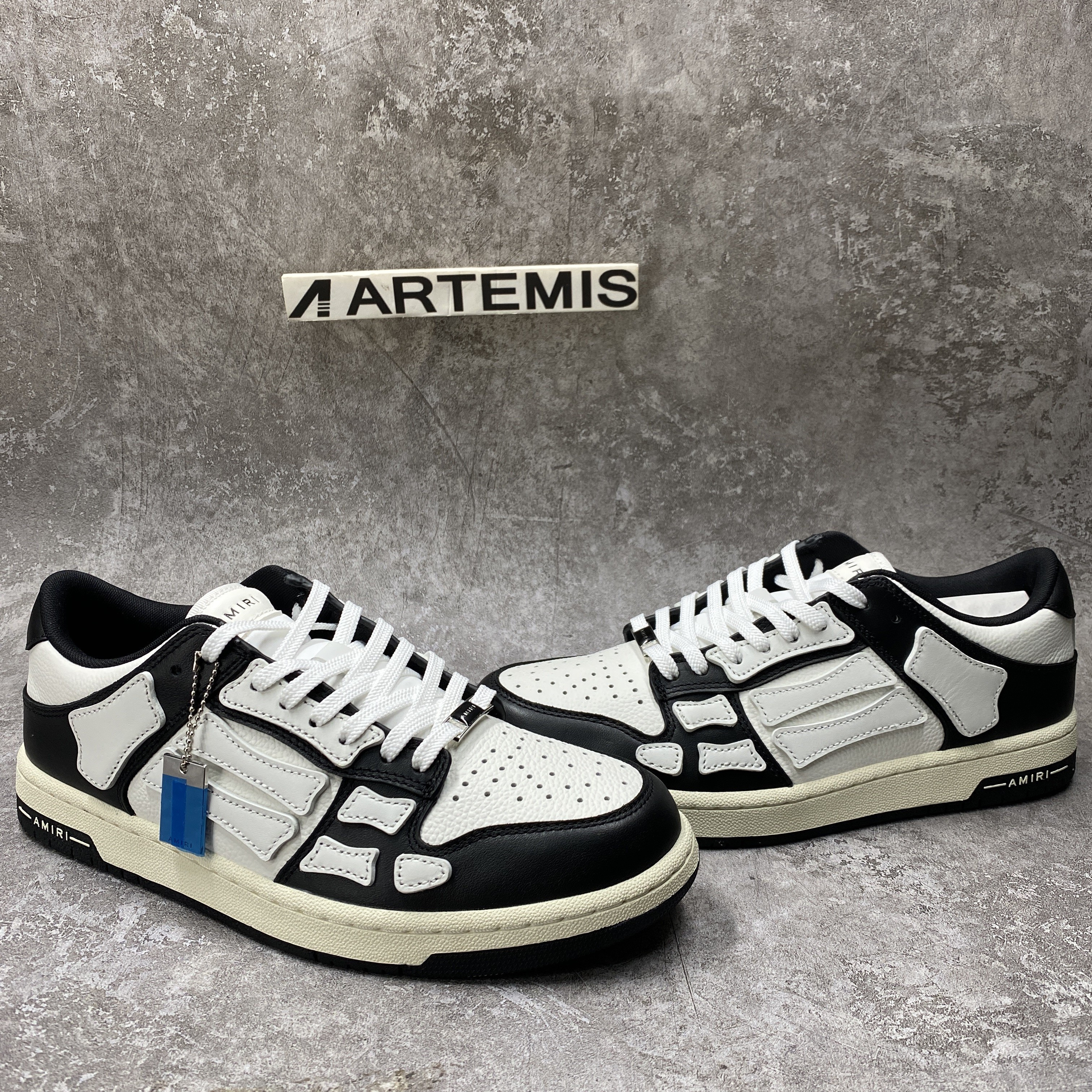 Amiri Skel Top Low Black White