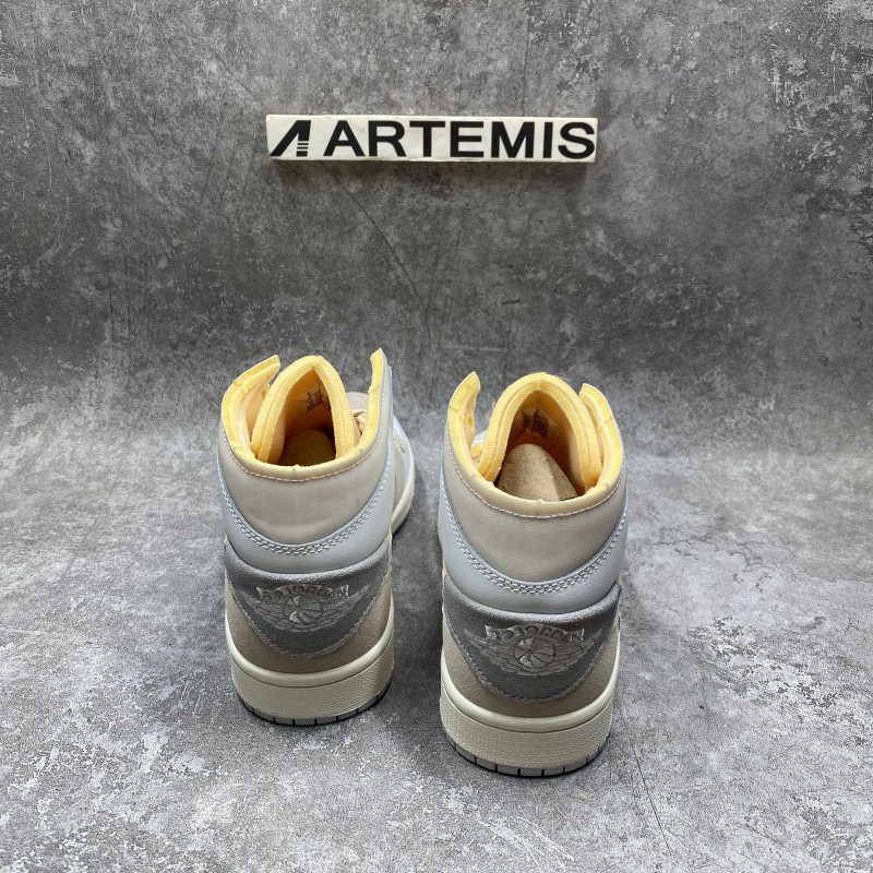 Air Jordan 1 Mid SE Craft Inside Out White Grey