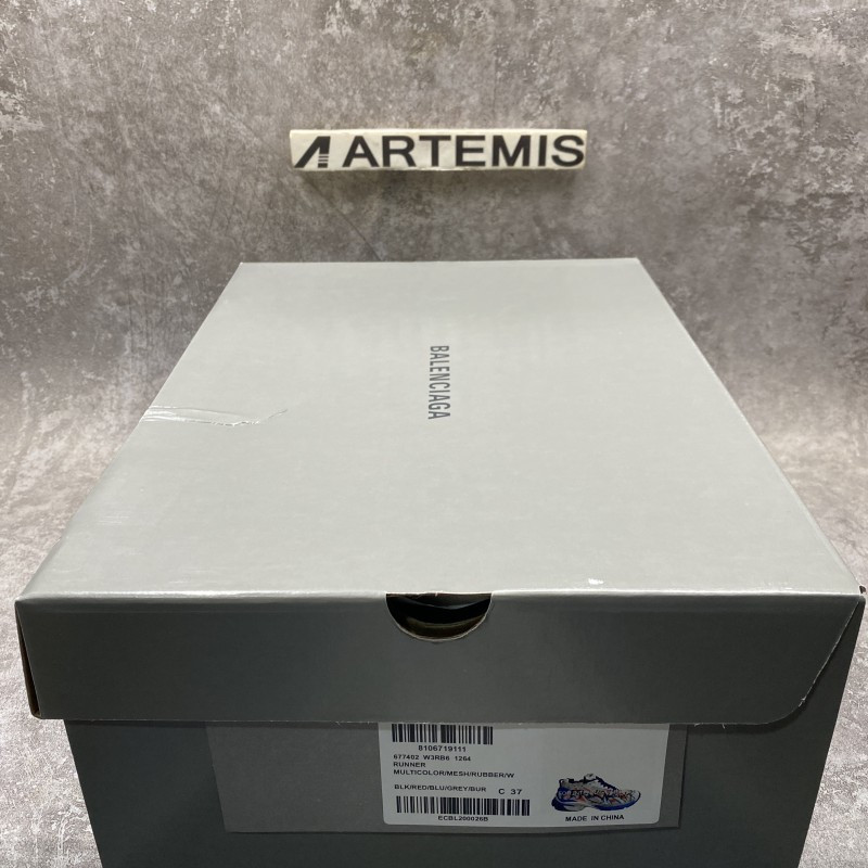 ba*len*cia*ga Gr*ffiti runner sneaker in blue