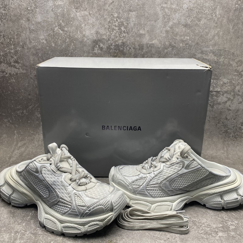 Ba*len*cia*ga 3xl mule sneakers in silver