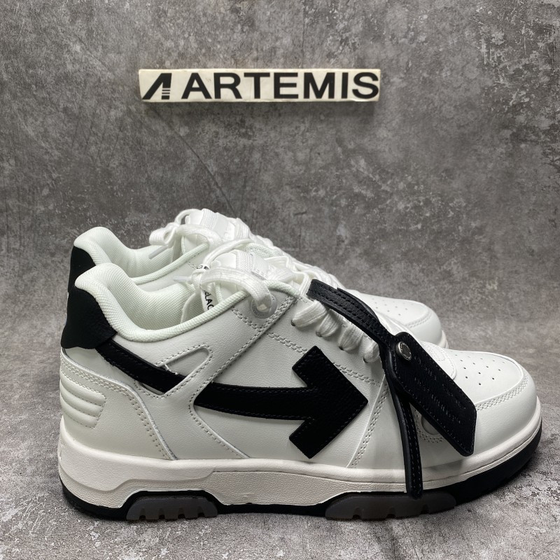 OFF-WHITE Out Of Office OOO 30 MM Low Tops Black White Blue
