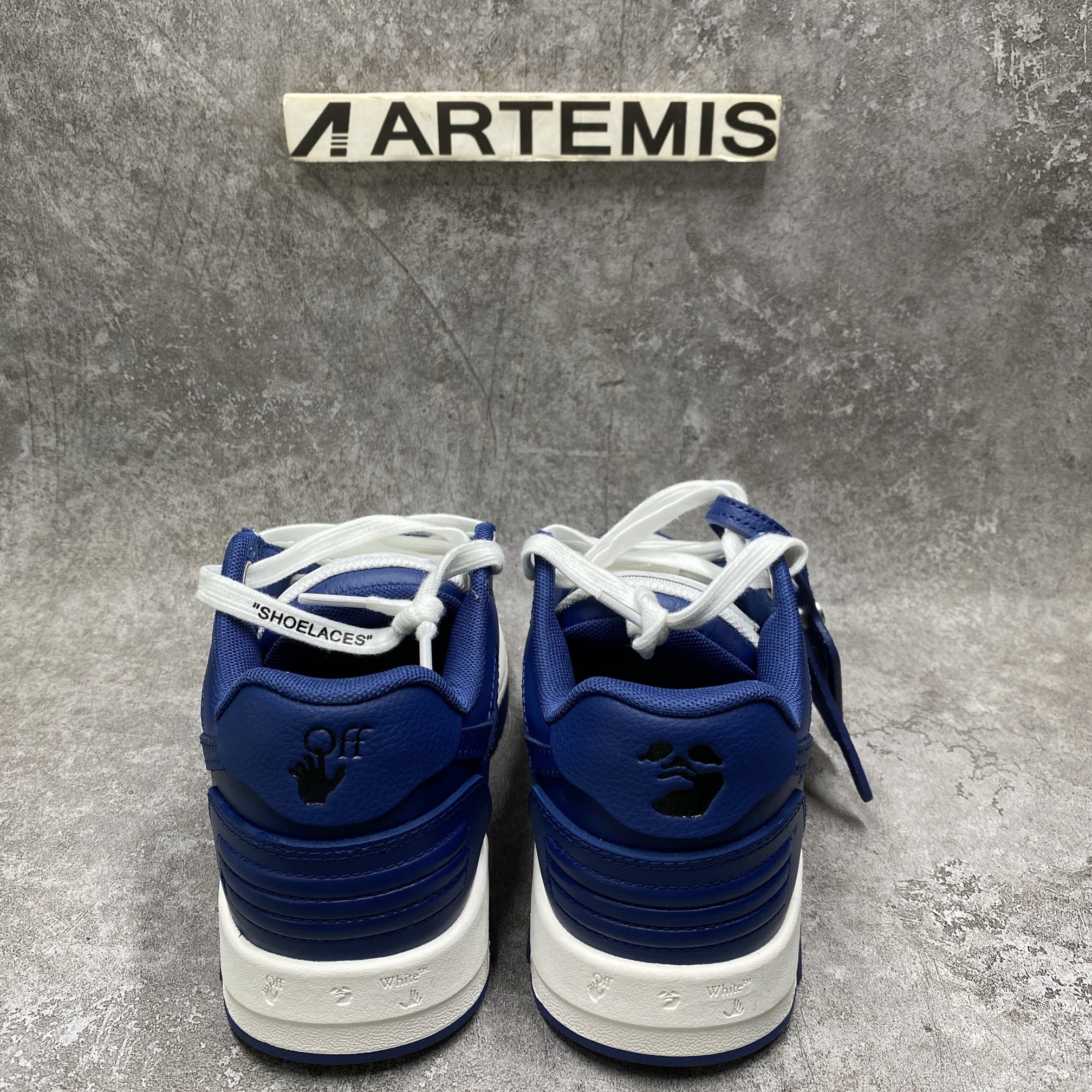 Off-White Out Of Office Leather Sneaker Dark Blue White