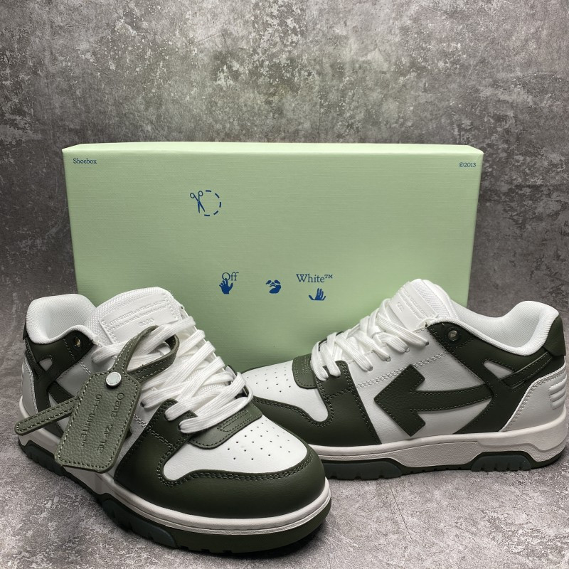 Off-White Out Of Office Bicolor Leather Low-Top Sneakers