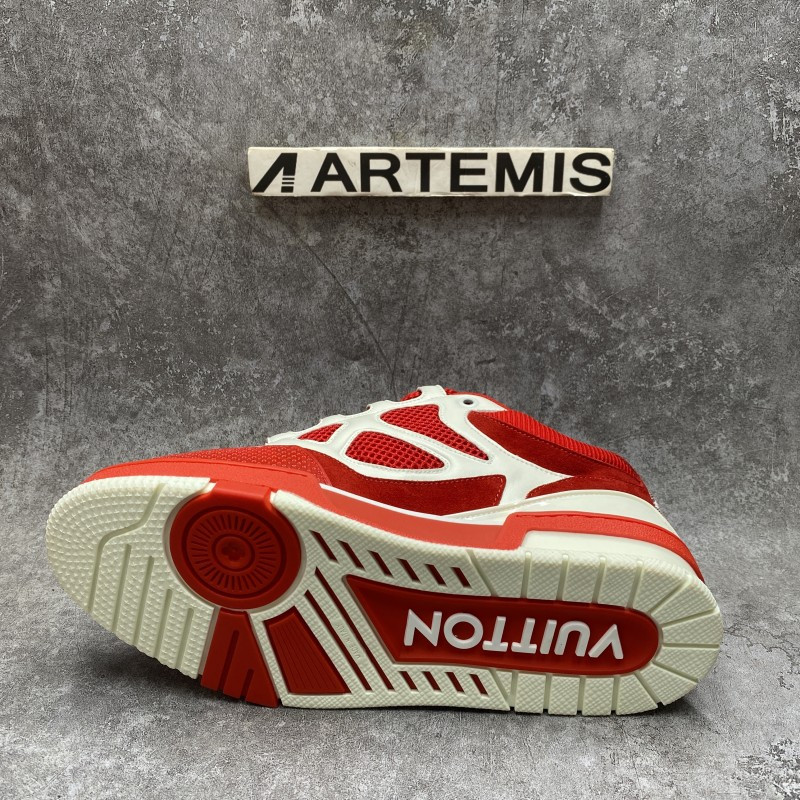 LV Skate Sneaker Red White
