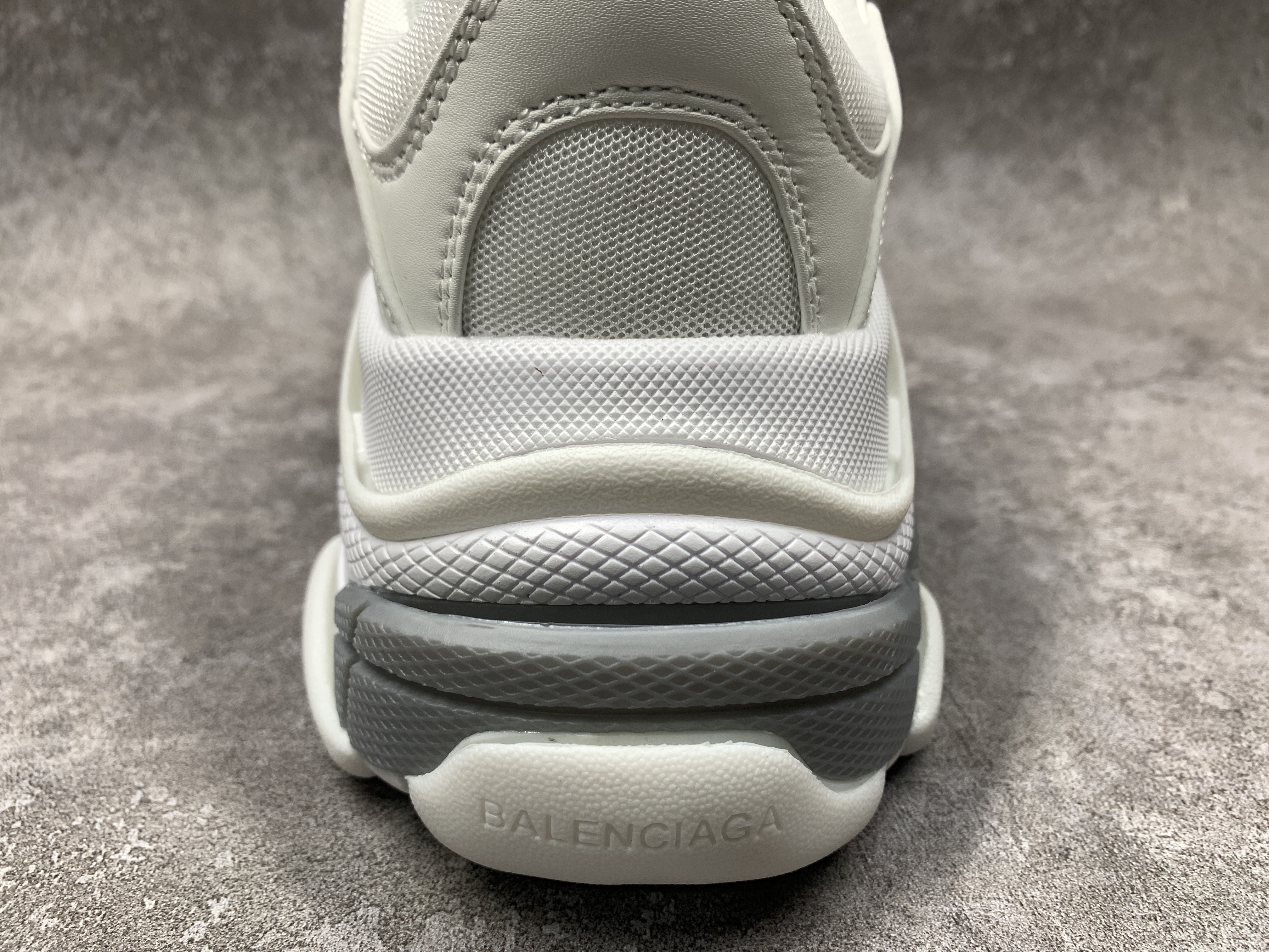 Balenciga Triple S Sneaker White and Metal Grey