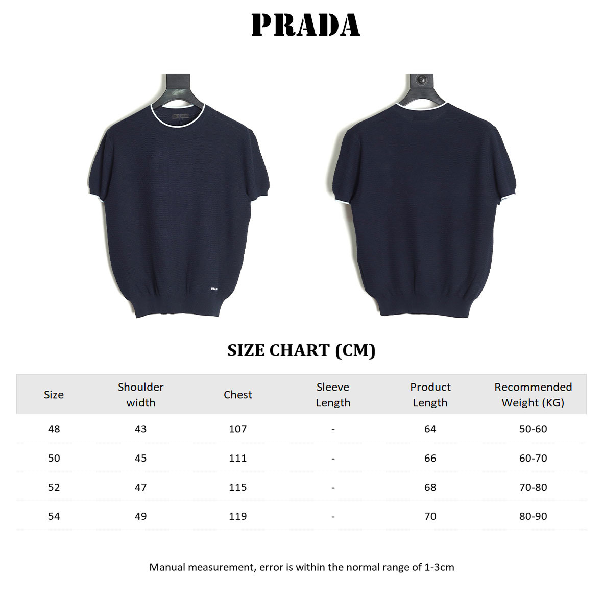 Pra*a prd knitting short-sleeved