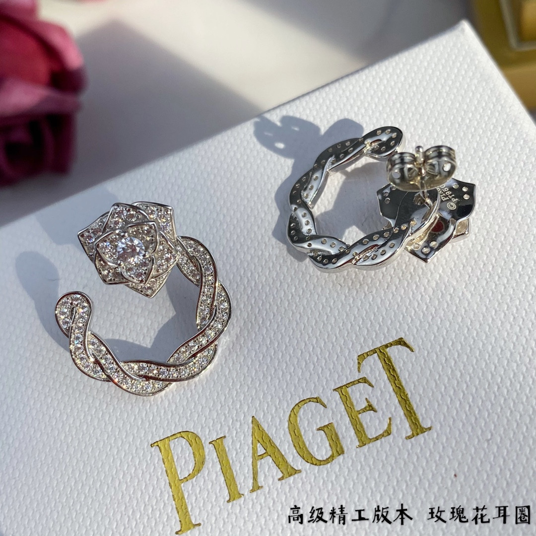 P1aget rose hoop earrings