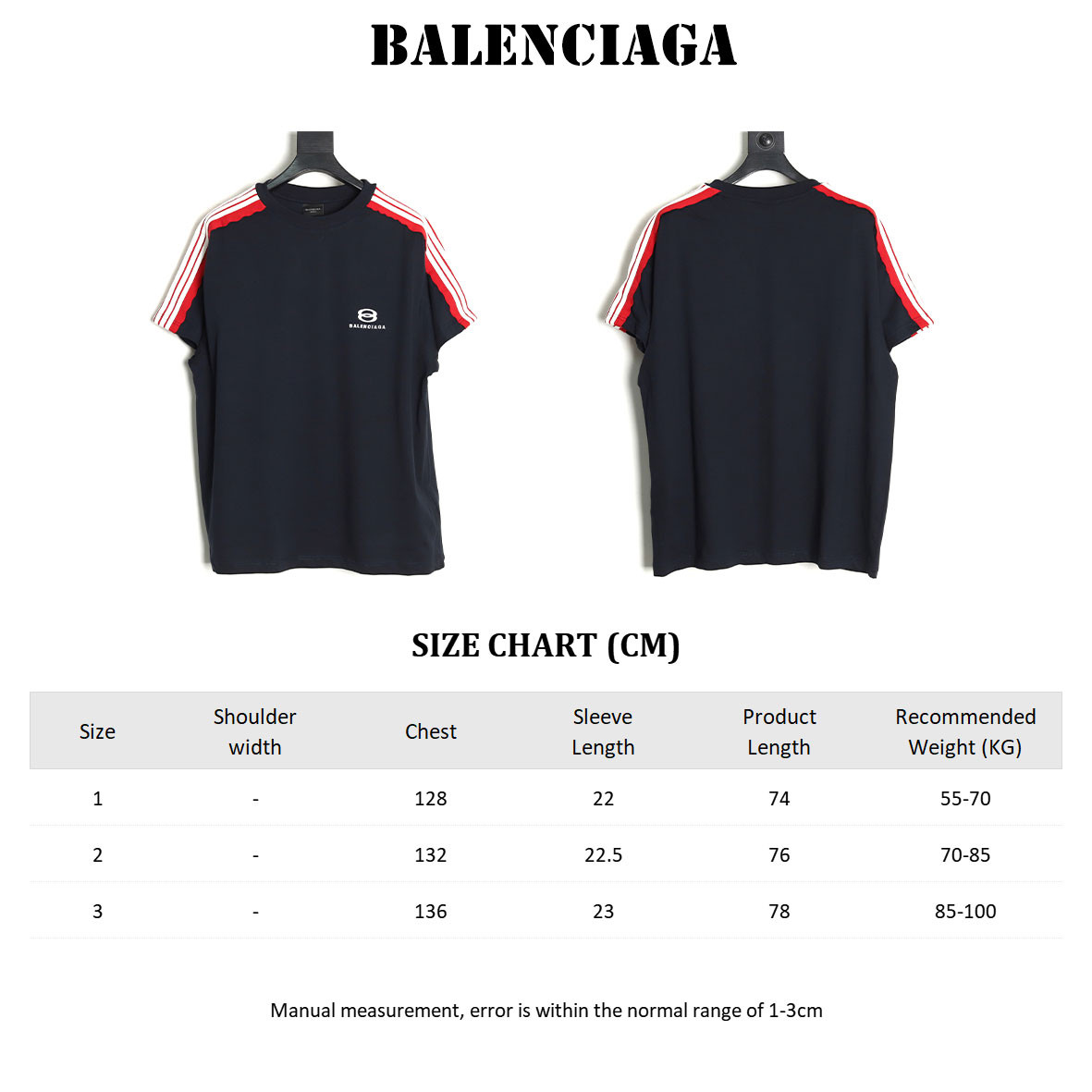 Ba*len*cia*ga 25ss short-sleeved t-shirt