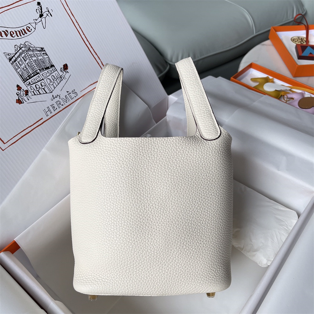 H**mes picotin 18cm milky white without original box