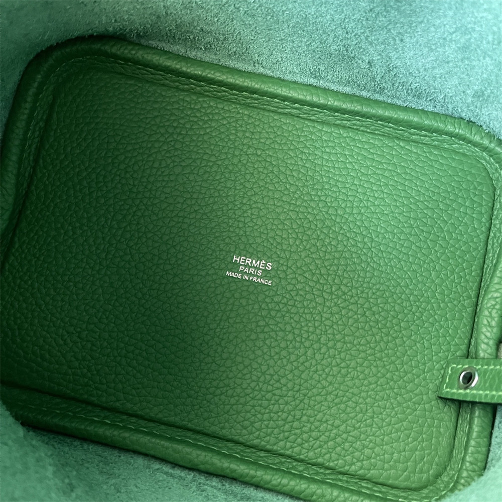 H**mes picotin 18cm bamboo green without original box