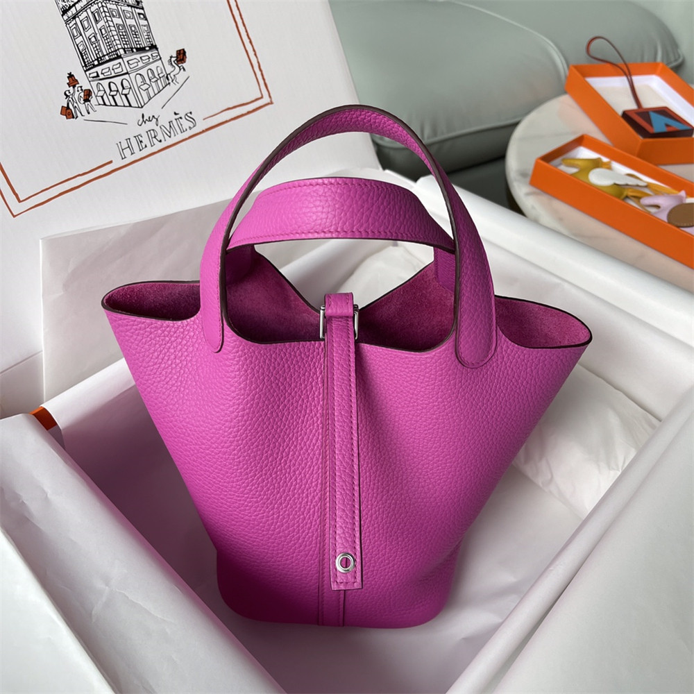 H**mes picotin 18cm fluorescent purple without original box