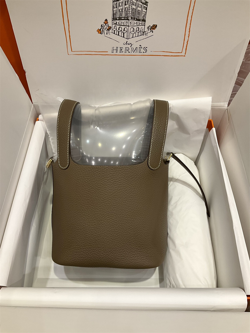 H**mes picotin 18cm elephant gray without original box